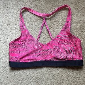 Under Armor Women's Pink Strappy Sports Bra